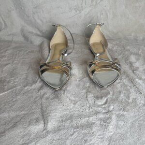 NEW Alexandre Birman Anitta Two-tone Metallic Leather Sandal Size 41 / 11